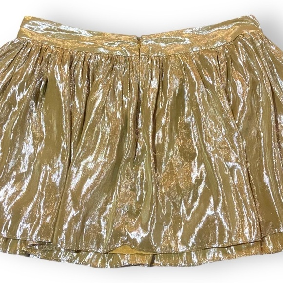 London Jean Intermix Metallic Silk Blend Skirt Sz 12 Large - Picture 5 of 5